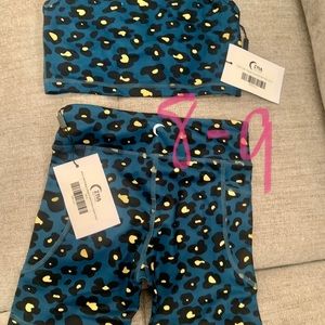 COPY - Zyia Active leopard set for girls size 8/9. Includes soft bra top and sh…